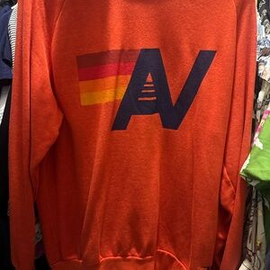 Aviator Nation Orange Sweatshirt with Multicolor Logo